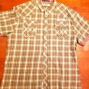 Mens XXL Akoo Short Sleeve Button Up